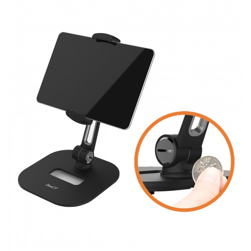ZenCT Tablet Stand 3-Arms Detachable, Ultra Long Metal Stand 100cm Stable, Desktop Tablet Holder For IPad Pro 12.9, Air Mini And More 4.7-12.9" Devices (Black